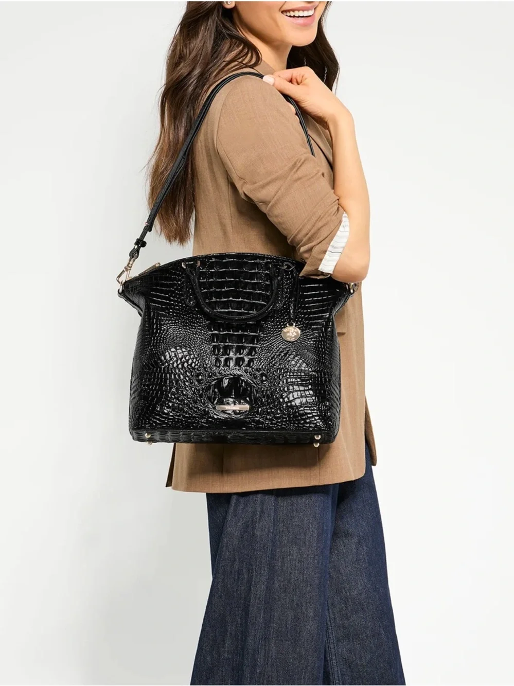 Brahmin Large Duxbury Satchel and Matching Wallet